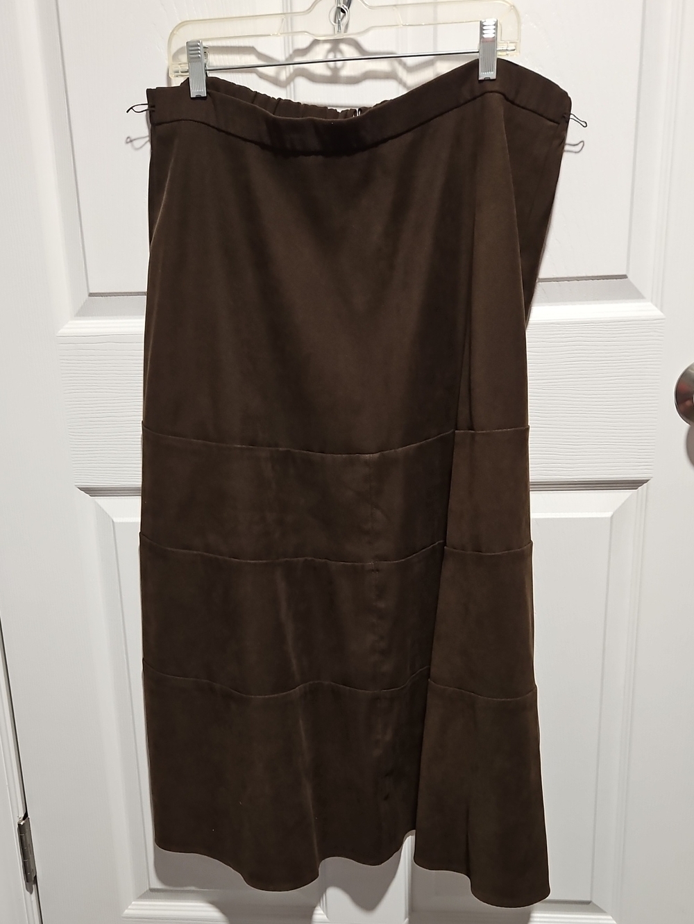 Courtenay Dark Brown Paneled Skirt